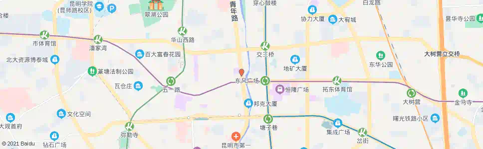 昆明南太桥(青年路)_公交站地图_昆明公交_妙搜公交查询2025