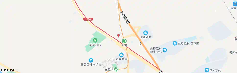 昆明小王家营(彩云北路)_公交站地图_昆明公交_妙搜公交查询2025