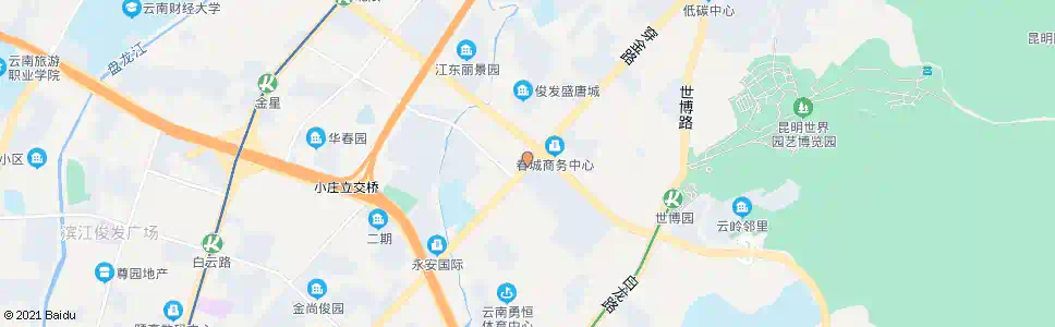 昆明穿金路口北辰大道_公交站地图_昆明公交_妙搜公交查询2025