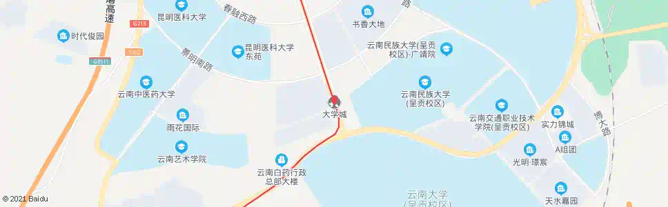 昆明大学城地铁站_公交站地图_昆明公交_妙搜公交查询2025