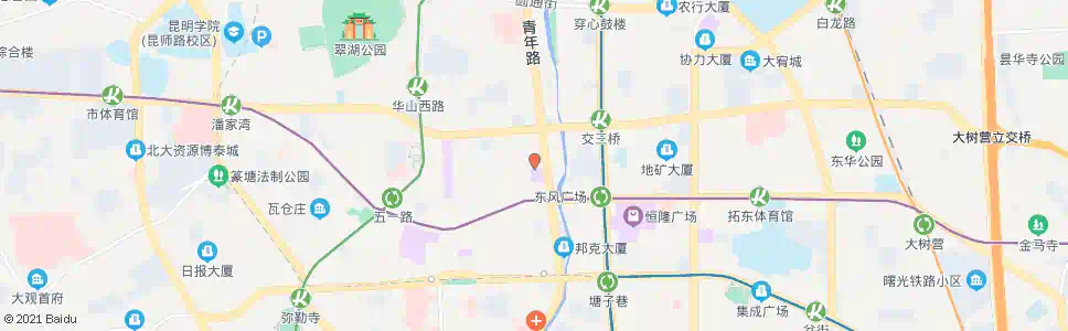 昆明青年路口威远街_公交站地图_昆明公交_妙搜公交查询2025