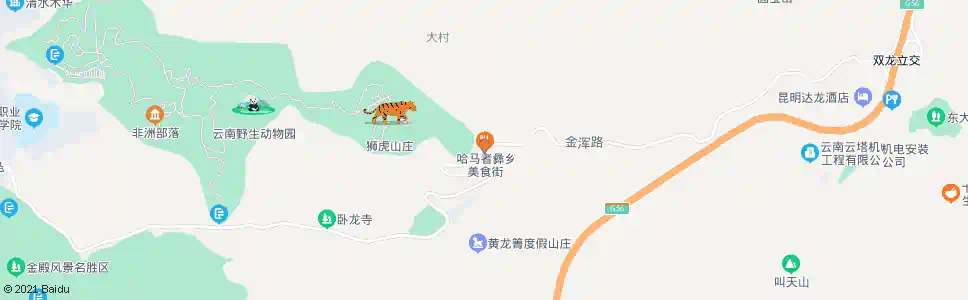 昆明哈马者村_公交站地图_昆明公交_妙搜公交查询2025