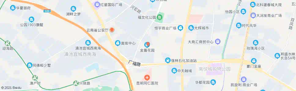 昆明市委花园_公交站地图_昆明公交_妙搜公交查询2025