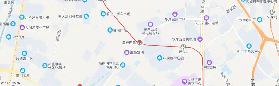 昆明昌宏西路站_公交站地图_昆明公交_妙搜公交查询2025