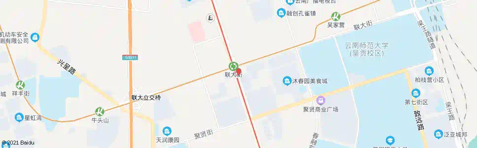昆明联大街地铁站C口_公交站地图_昆明公交_妙搜公交查询2025