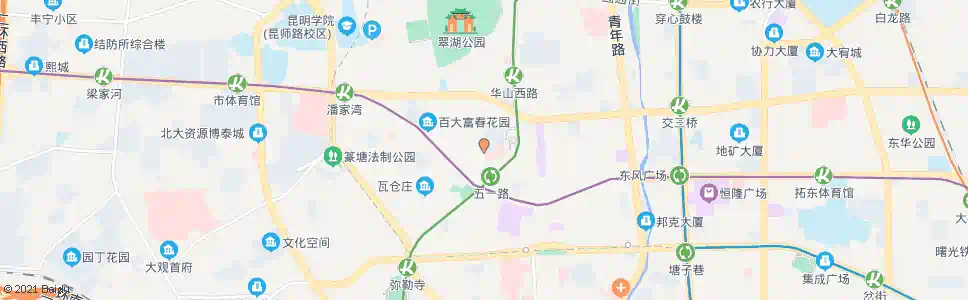 昆明龙井街口五一路_公交站地图_昆明公交_妙搜公交查询2025