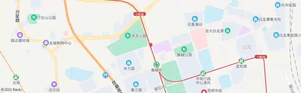昆明洛龙村(彩云南路)_公交站地图_昆明公交_妙搜公交查询2025