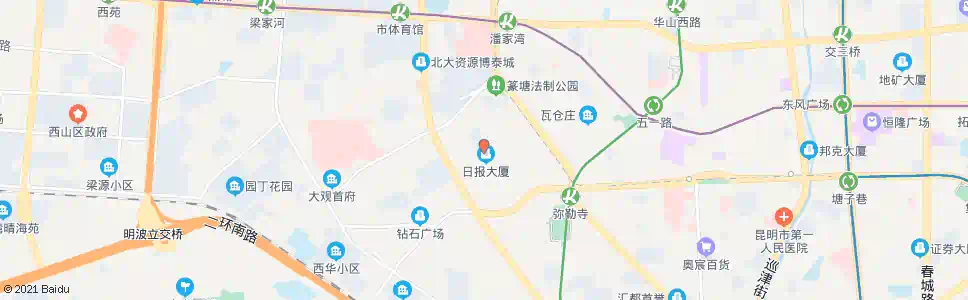 昆明云南日报社_公交站地图_昆明公交_妙搜公交查询2025