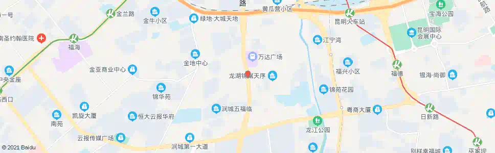 昆明绿荫大道口(昆明西山万达广场)_公交站地图_昆明公交_妙搜公交查询2025