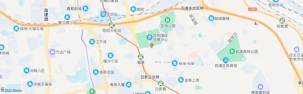 昆明国际会展中心(国贸路)_公交站地图_昆明公交_妙搜公交查询2025