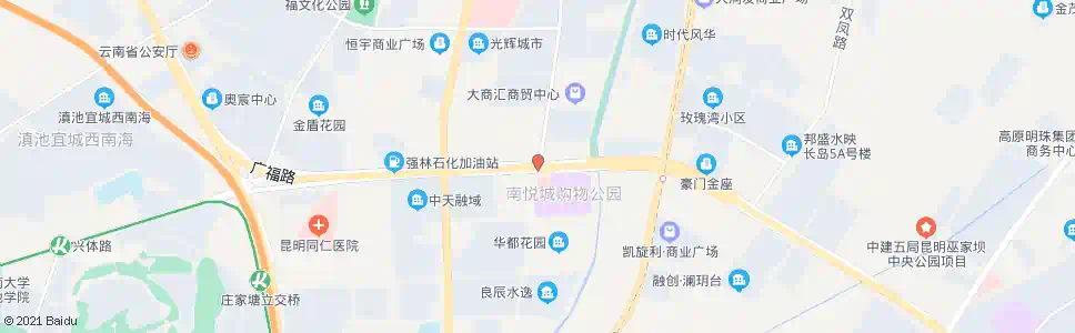 昆明华晨路口广福路_公交站地图_昆明公交_妙搜公交查询2025