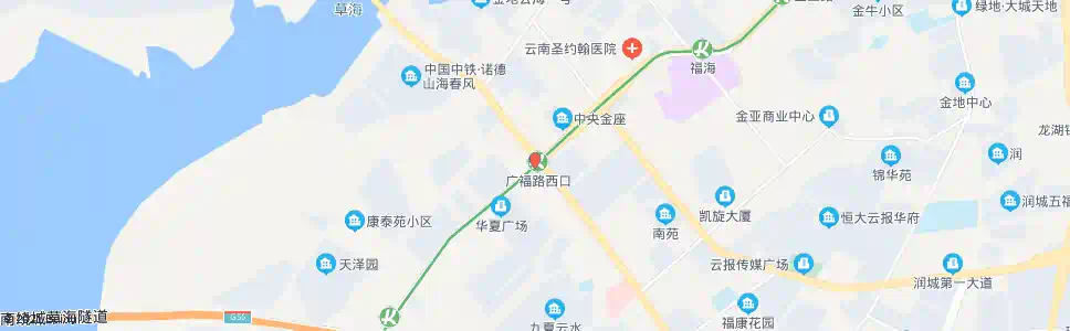 昆明广福路口(滇池路)_公交站地图_昆明公交_妙搜公交查询2025