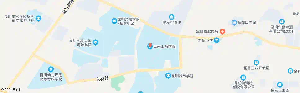 昆明杨林职教园区_公交站地图_昆明公交_妙搜公交查询2025