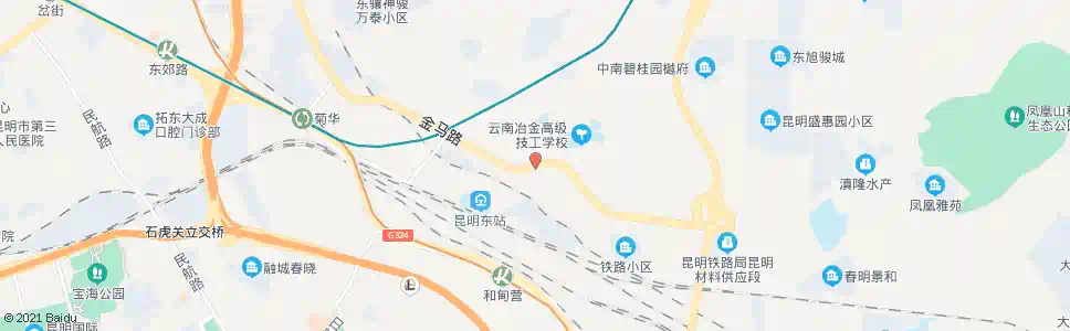 昆明凉亭村_公交站地图_昆明公交_妙搜公交查询2025