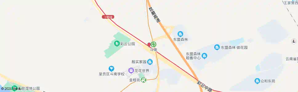 昆明斗南路口_公交站地图_昆明公交_妙搜公交查询2025