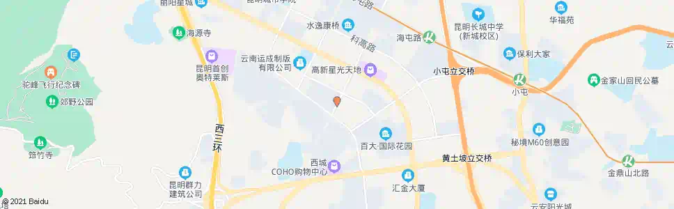 昆明科新路口科园路_公交站地图_昆明公交_妙搜公交查询2025