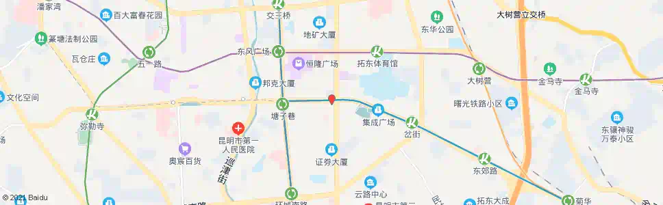 昆明白塔路口(世博大厦)_公交站地图_昆明公交_妙搜公交查询2025