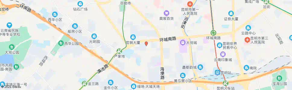 昆明环城南路口华昌路_公交站地图_昆明公交_妙搜公交查询2025