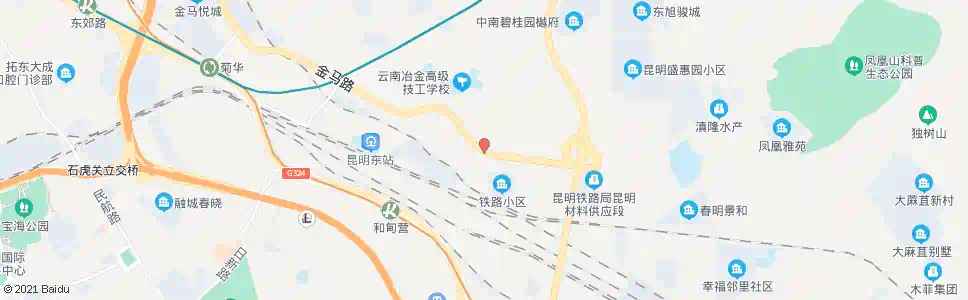 昆明金马路中段_公交站地图_昆明公交_妙搜公交查询2025