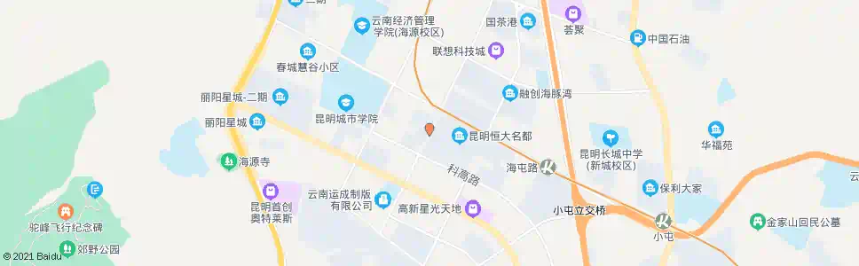 昆明科高路口科开路_公交站地图_昆明公交_妙搜公交查询2025