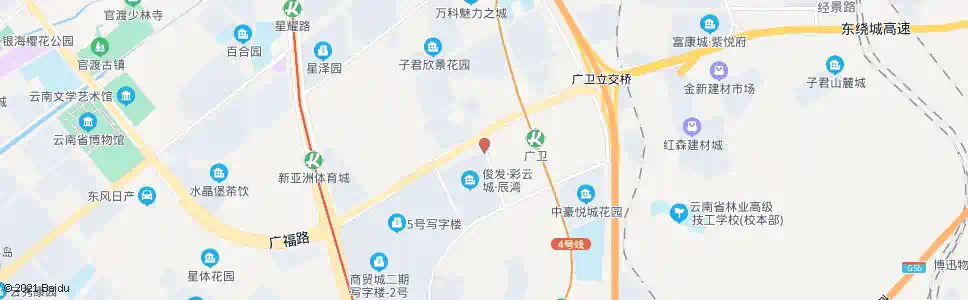 昆明广福路口(商海路)_公交站地图_昆明公交_妙搜公交查询2025