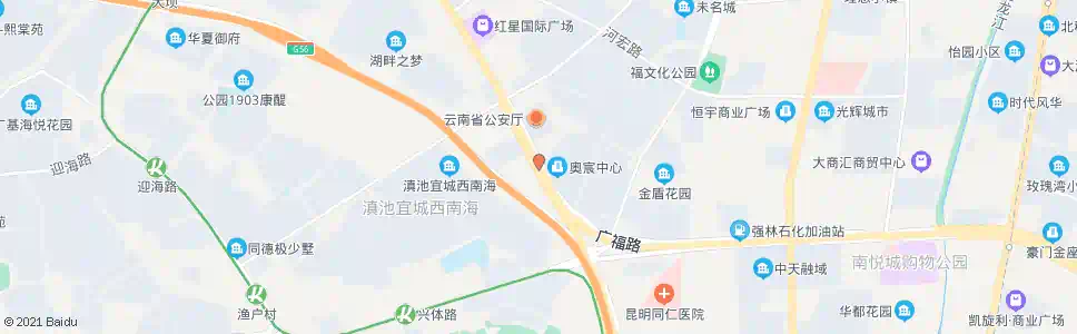 昆明太家河(奥宸中心)_公交站地图_昆明公交_妙搜公交查询2025