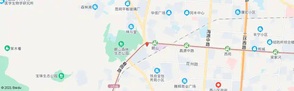 昆明岷山(人民西路)_公交站地图_昆明公交_妙搜公交查询2025