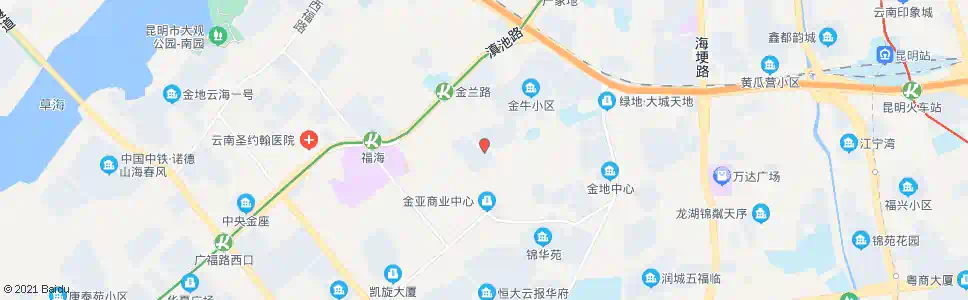 昆明金牛小区南门_公交站地图_昆明公交_妙搜公交查询2025