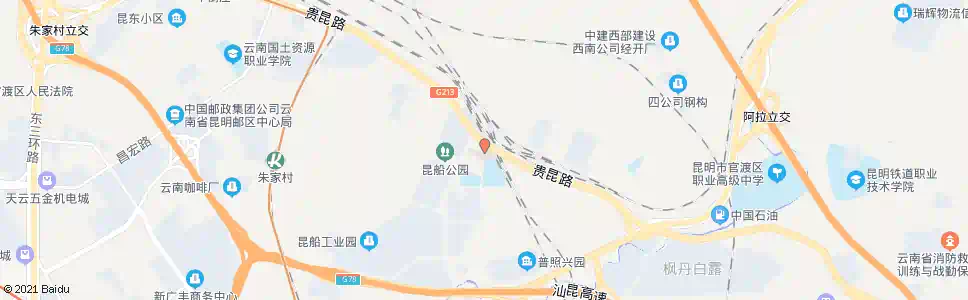 昆明昆明市经开区人民医院(昆船北大门)_公交站地图_昆明公交_妙搜公交查询2025