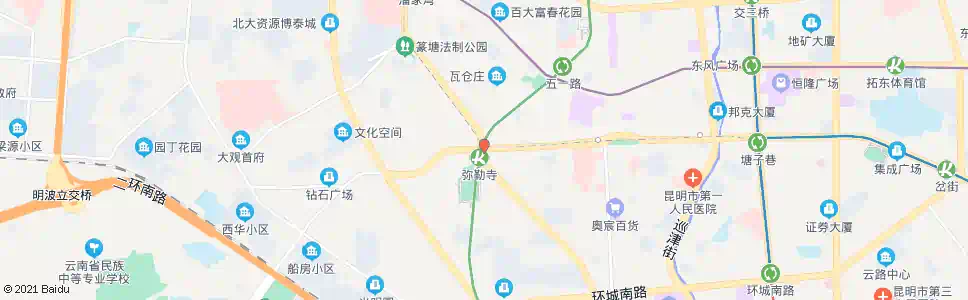 昆明弥勒寺(西昌路)_公交站地图_昆明公交_妙搜公交查询2025