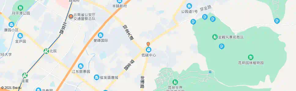 昆明铂金大道路口(穿金路)_公交站地图_昆明公交_妙搜公交查询2025