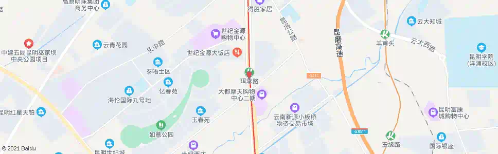 昆明大都购物中心(彩云北路)_公交站地图_昆明公交_妙搜公交查询2025