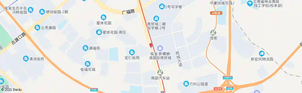 昆明螺蛳湾二期彩云北路_公交站地图_昆明公交_妙搜公交查询2025
