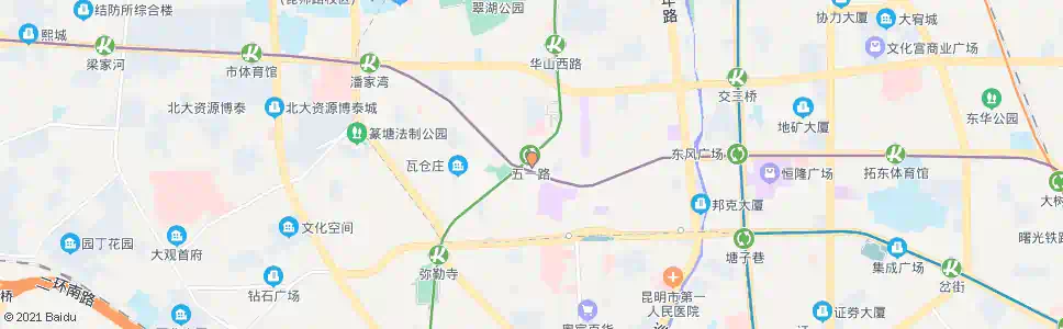 昆明五一路_公交站地图_昆明公交_妙搜公交查询2025