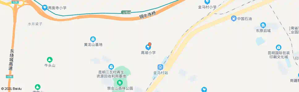 昆明大高坡村_公交站地图_昆明公交_妙搜公交查询2025