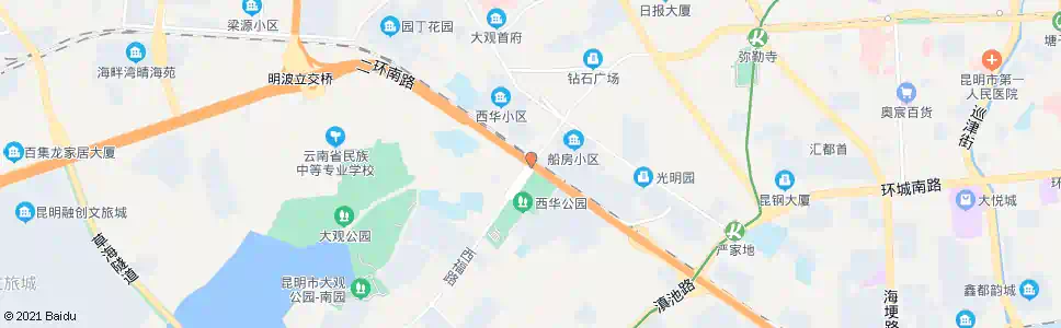 昆明西华路(二环南路)_公交站地图_昆明公交_妙搜公交查询2025