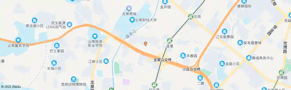 昆明金星立交桥西口颐华路_公交站地图_昆明公交_妙搜公交查询2025