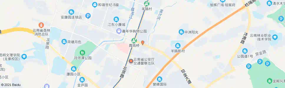 昆明霖雨桥东_公交站地图_昆明公交_妙搜公交查询2025
