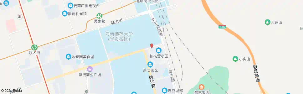 昆明柏枝营(聚贤街)_公交站地图_昆明公交_妙搜公交查询2025