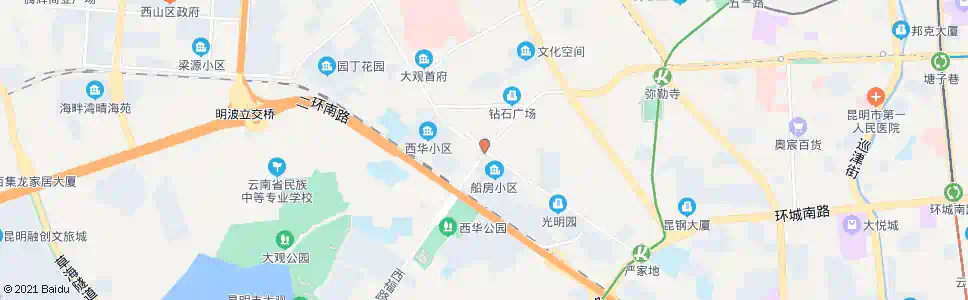 昆明西园路口西坝路_公交站地图_昆明公交_妙搜公交查询2025