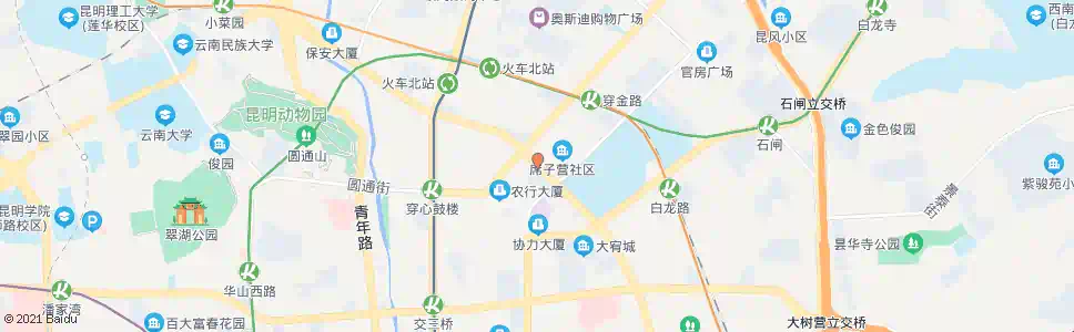 昆明席子营(环城东路)_公交站地图_昆明公交_妙搜公交查询2025