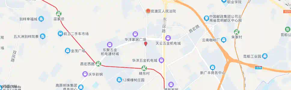 昆明晓东村北_公交站地图_昆明公交_妙搜公交查询2025
