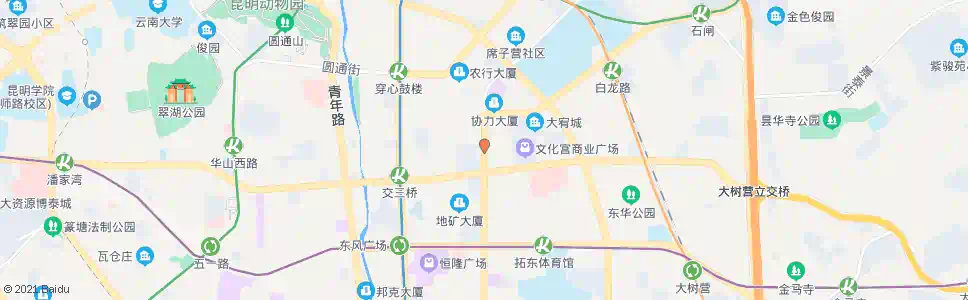 昆明大东新村(白塔路)_公交站地图_昆明公交_妙搜公交查询2025