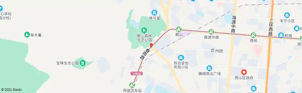 昆明七公里(春雨路)_公交站地图_昆明公交_妙搜公交查询2025