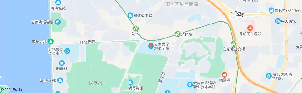 昆明体院路(滇池学院)_公交站地图_昆明公交_妙搜公交查询2025