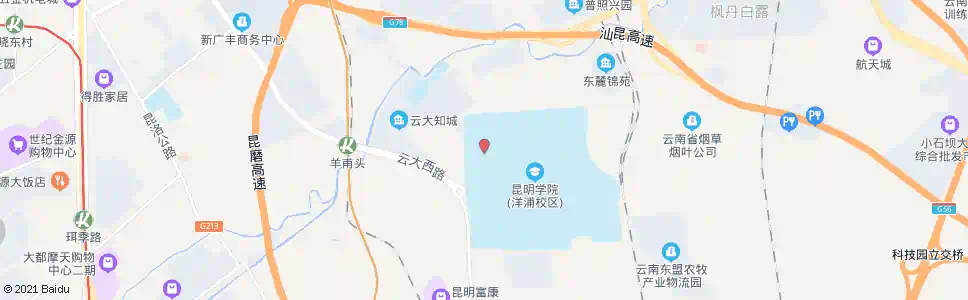 昆明昆明学院(博文楼)_公交站地图_昆明公交_妙搜公交查询2025