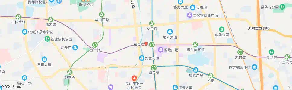 昆明南太桥(东风东路)_公交站地图_昆明公交_妙搜公交查询2025