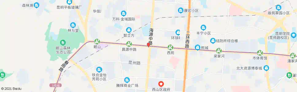 昆明海源南路口人民西路_公交站地图_昆明公交_妙搜公交查询2025