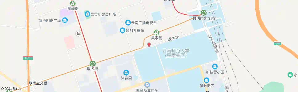 昆明联大街(师大北门)_公交站地图_昆明公交_妙搜公交查询2025