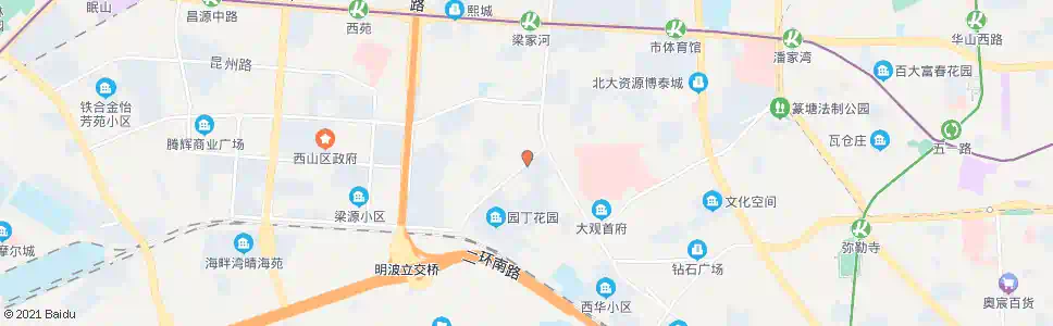 昆明西园路口丹霞路_公交站地图_昆明公交_妙搜公交查询2025